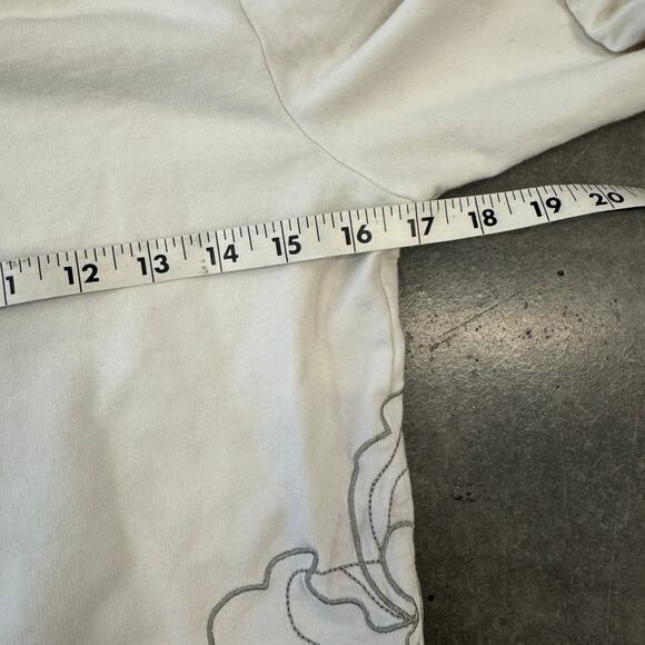 Vintage Y2K Vertigo Paris Floral Print Long Sleeve White Full Zip Hoodie 8 Small - Picture 5 of 6